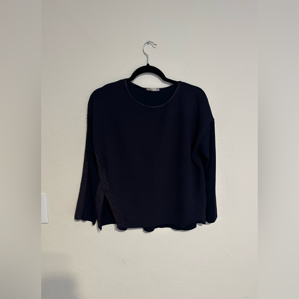Zara W/B collection dark purpple Women's Blouse - Picture 6 of 13